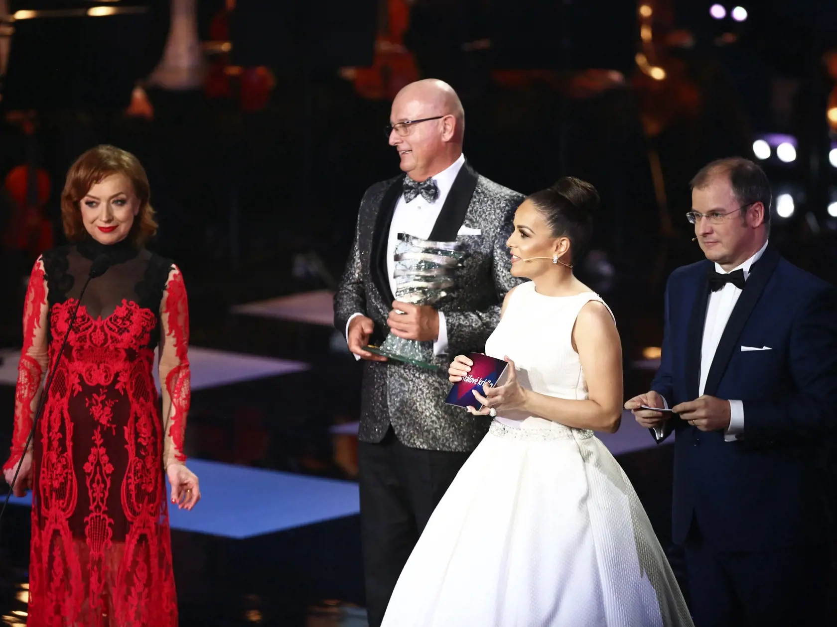 Na snímke priamy prenos Krištáľové krídlo, 21. ročník oceňovania najvýznamnejších osobností Slovenska za rok 2017. 