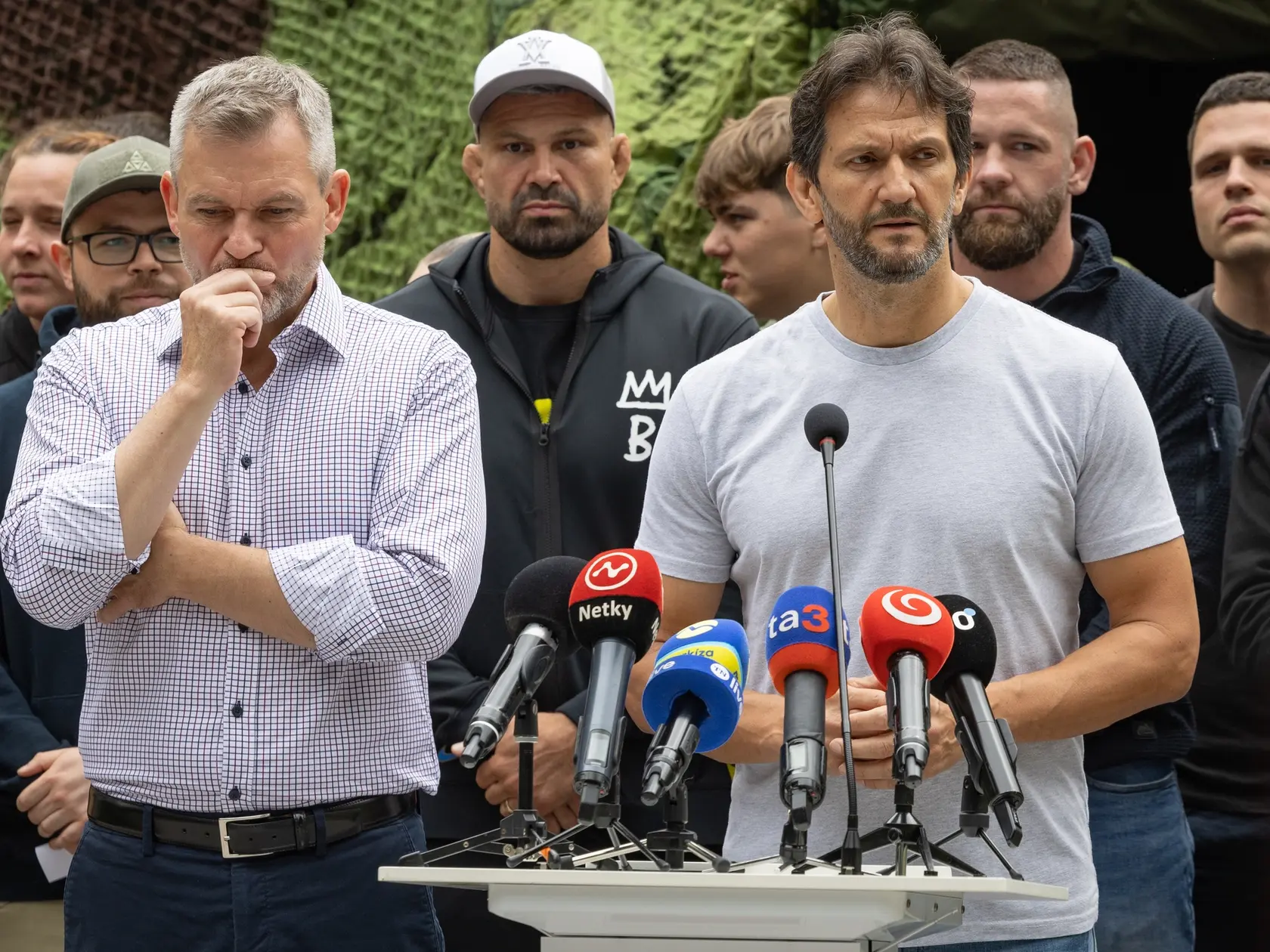 Národné obranné sily - nástup účasntíkov prvého dvojtýždňového turnusu, ktorého sa zúčastnil aj prezident Slovenskej republiky Peter Pellegrini a minister vnútra SR Robert Kaliňák. 