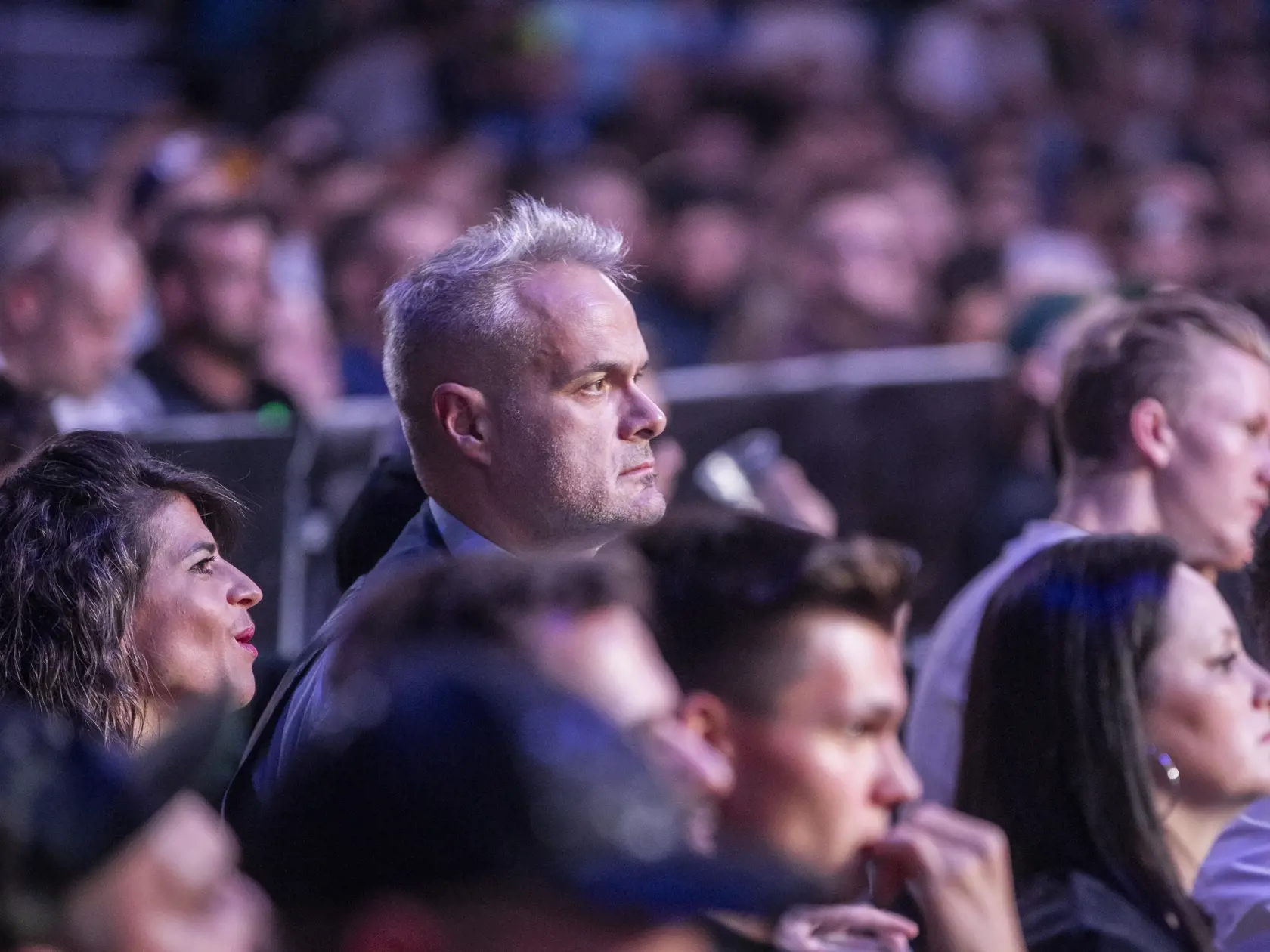 Na snímke je podujatie Oktagon 47 na bratislavskom zimnom štadióne Ondreja Nepelu, ktorého vrcholom bol zápas Slováka Pavla Langera s legendárnym českým MMA bojovníkom Karlosom Vémolom. Na fotke je Jaroslav Slávik.