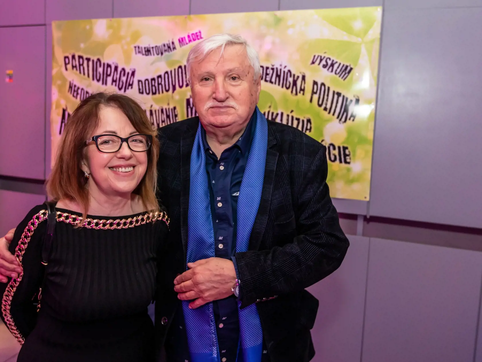 V Iuvente sa konala premiéra muzikálu Vyznanie. Na snímke je Kamil Peteraj s manželkou. 