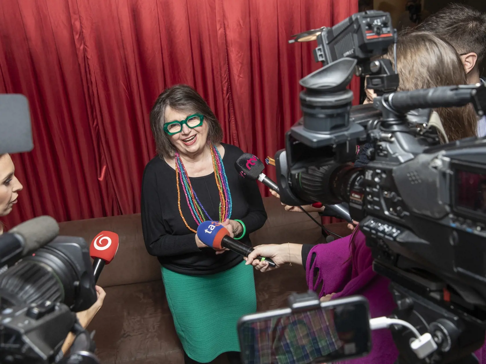 Na snímke je tlačová konferencia filmového festivalu inakosti. Sedemnásty ročník bude patriť k najväčším vo svojej histórii. Na fotke je herečka Zuzana Kronerová.