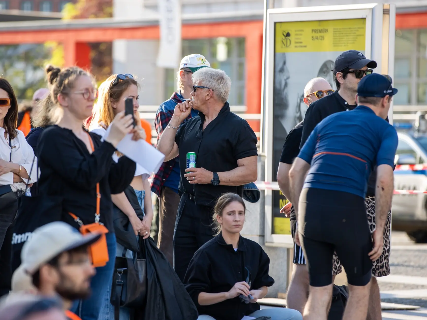 Na snímke protest pred novou budovou Slovenského národného divadla, počas vystúpenia ruskej opernej speváčky Anny Netrebko.