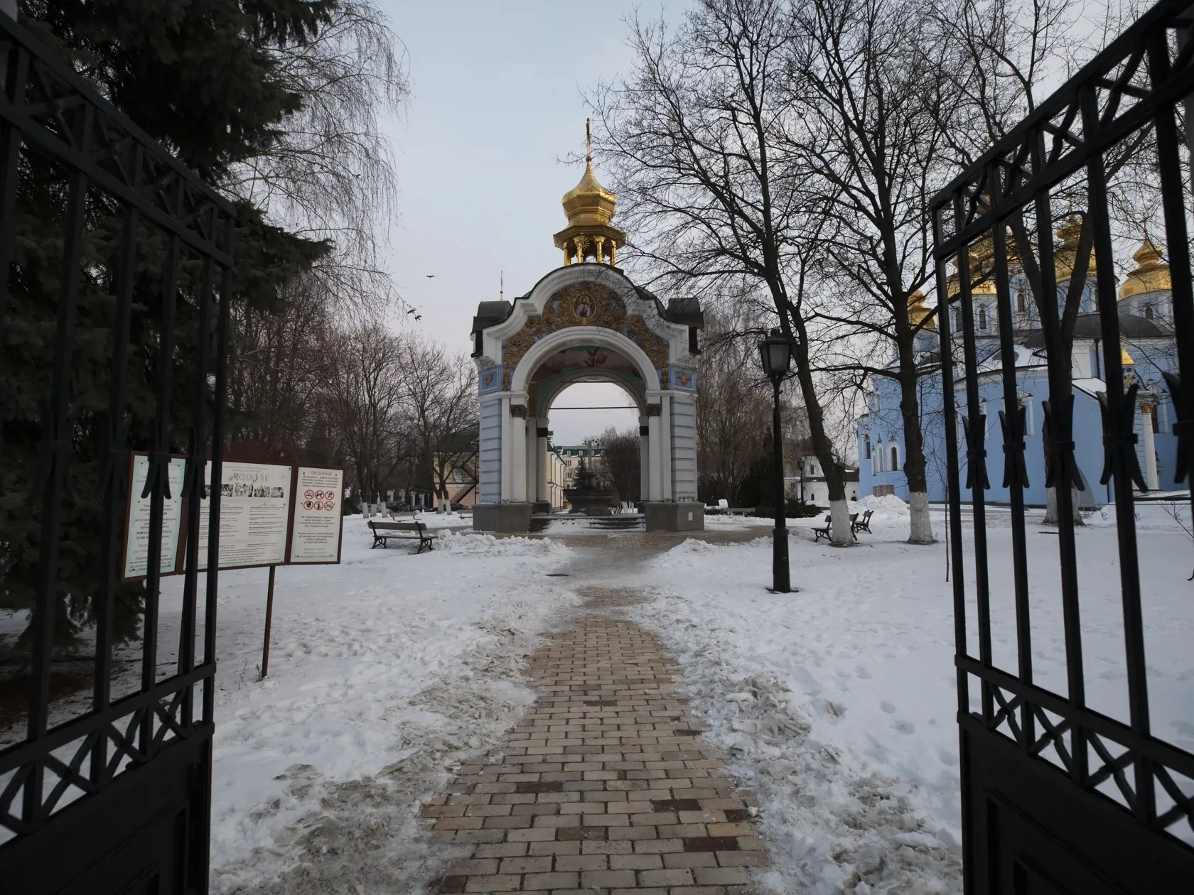 Centrum Kyjeva je takmer vyľudnené, počet turistov v poslednej dobe výrazne klesol.