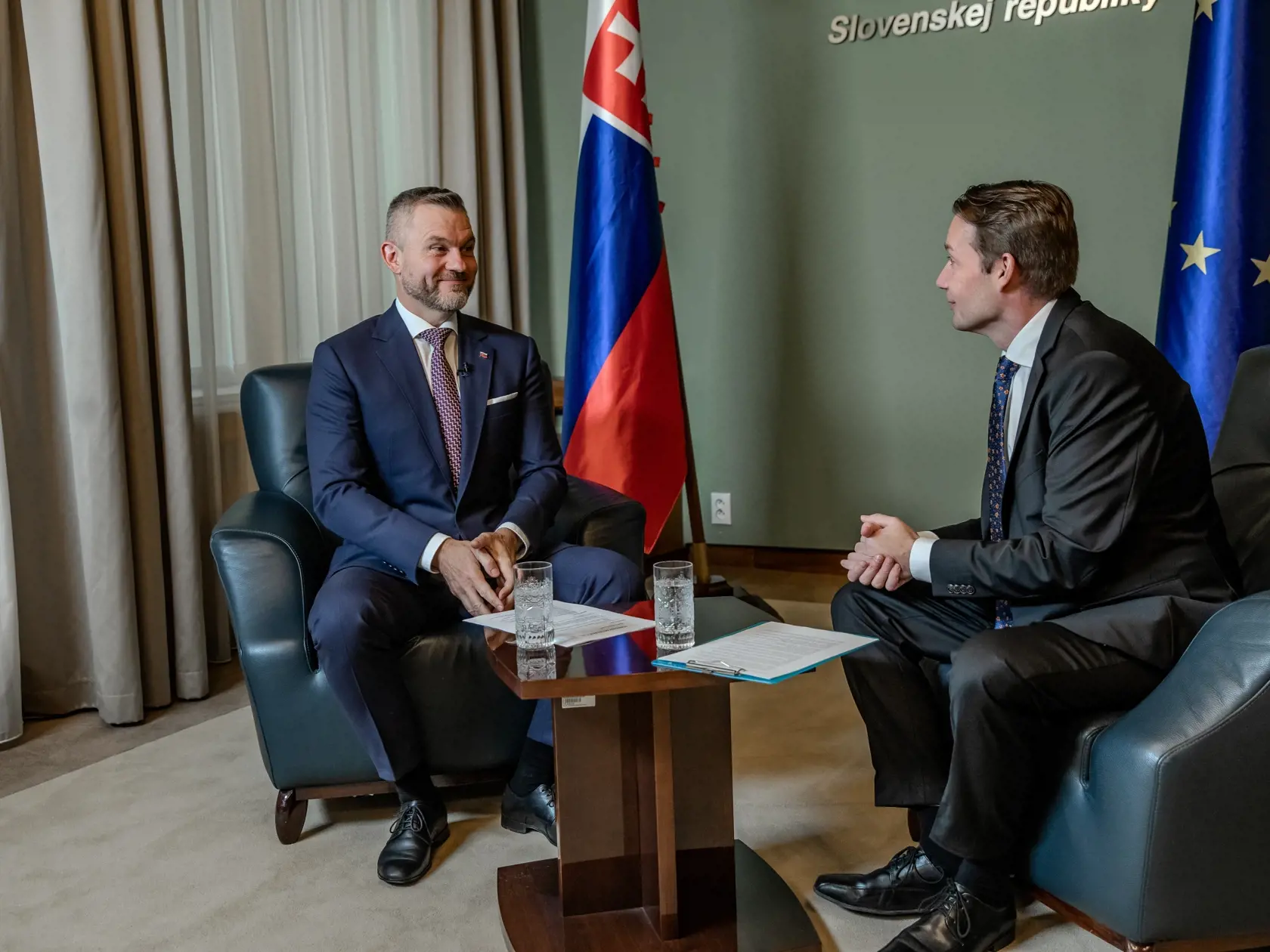 Exkluzívny rozhovor s predsedom Národnej rady SR Petrom Pellegrinim. Na snímke je Peter Pellegrini líder strany Hlas – sociálna demokracia (Hlas-SD).
