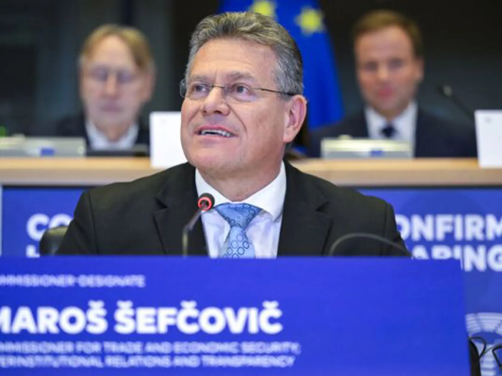Maroš Šefčovič na vypočúvaní ako kandidát na eurokomisára.