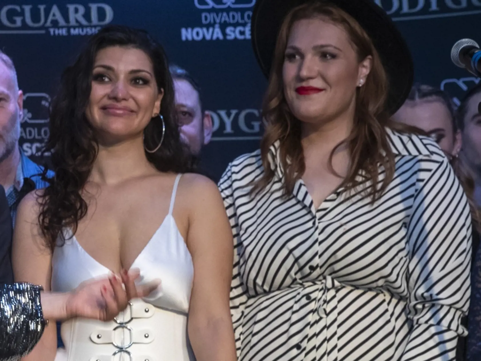 Premiéra muzikale Bodyguard v réžii Patrika Vyskočila v bratislavskom divadle Nová scéna. Na snímke je Ingrid Fašiangová, Mamba Dasha a Monika Drgáňová.