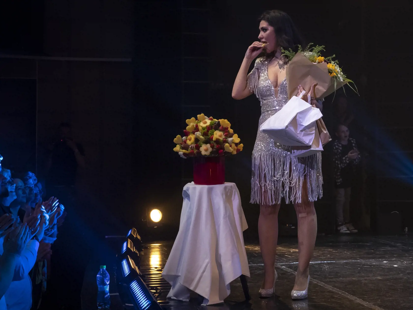 Premiéra muzikale Bodyguard v réžii Patrika Vyskočila v bratislavskom divadle Nová scéna. Na snímke je Mamba Dasha.