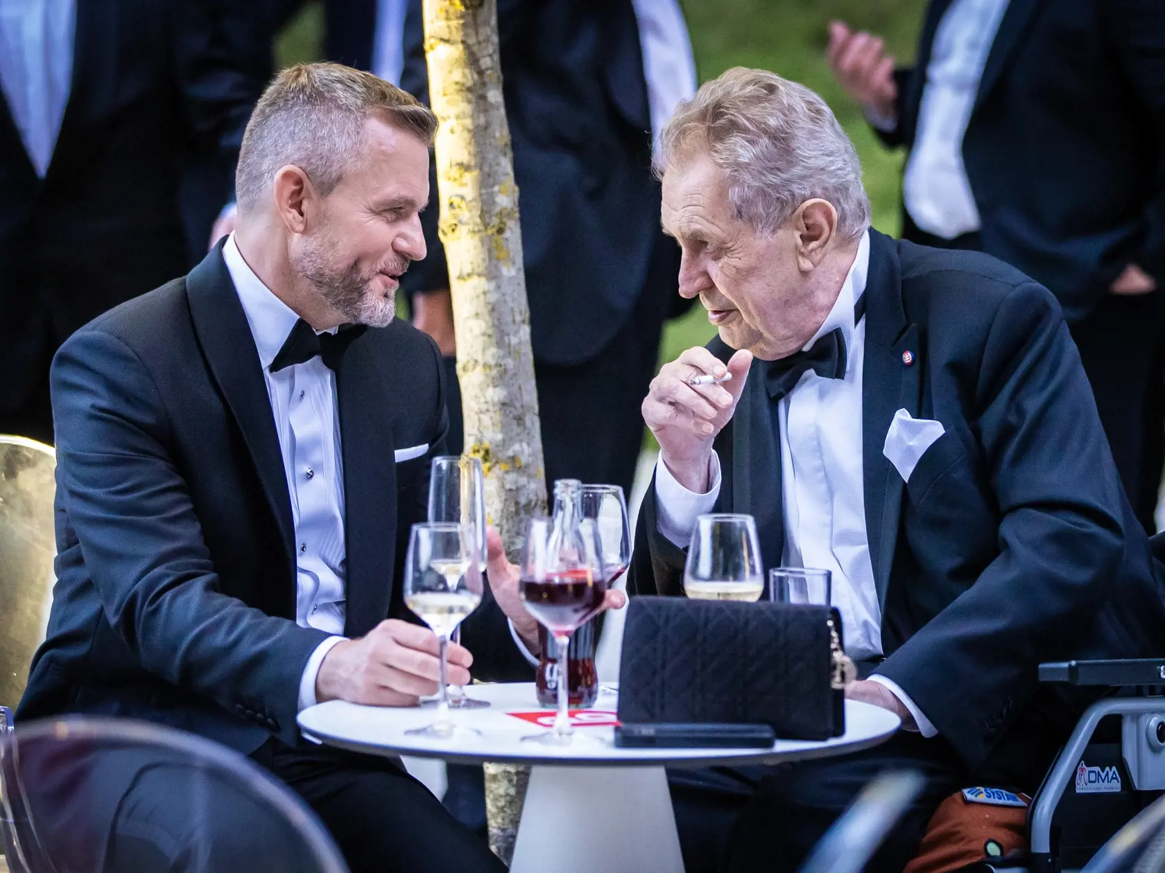 Slávnostná recepcia prezidenta SR Petra Pellegriniho na Bratislavskom hrade. Na snímke je nový prezident Peter Pellegrini a Miloš Zeman.