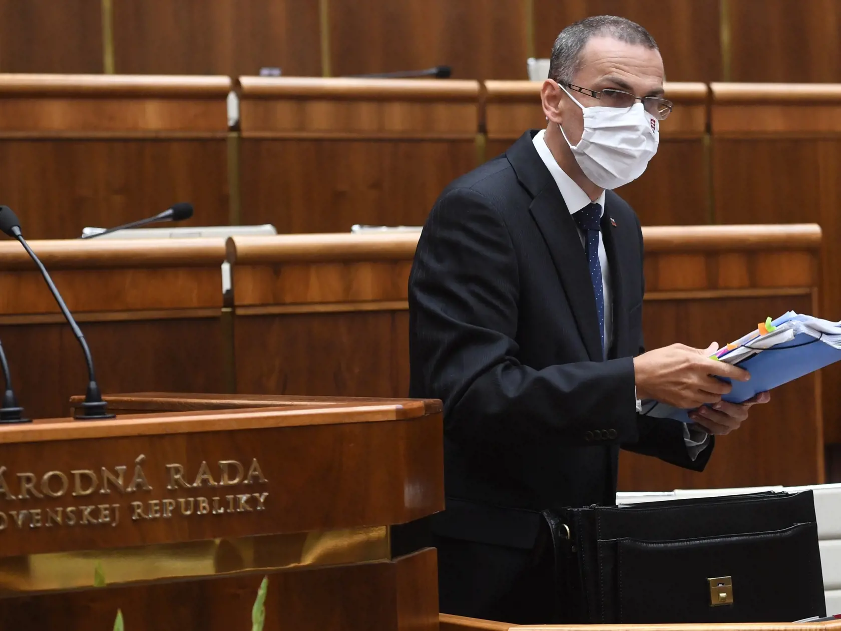 Na snímke generálny prokurátor SR Maroš Žilinka počas rokovania 40. schôdze Národnej rady SR (NR SR) v stredu 29. septembra 2021 v Bratislave. FOTO TASR - Martin Baumann