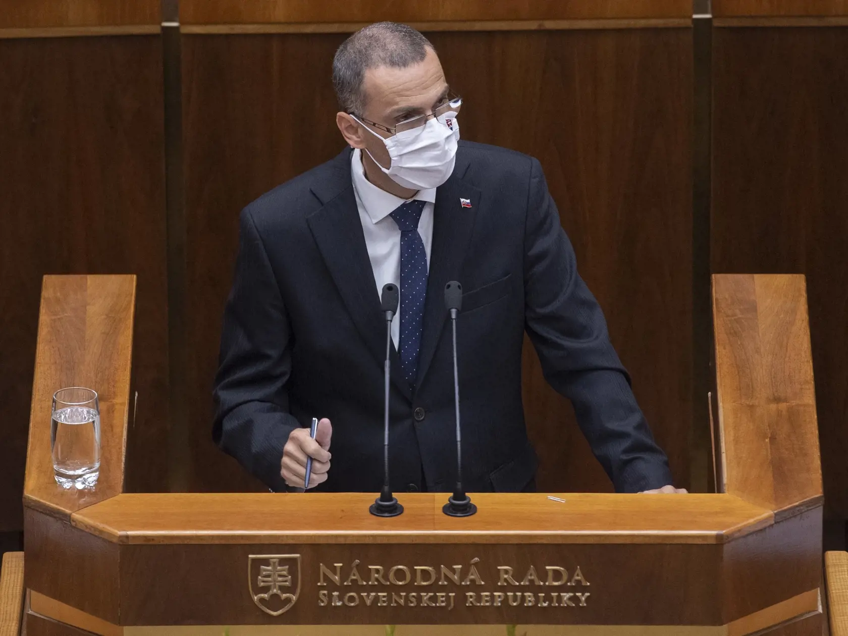 Na snímke generálny prokurátor SR Maroš Žilinka počas rokovania 40. schôdze Národnej rady SR (NR SR) v stredu 29. septembra 2021 v Bratislave. FOTO TASR - Martin Baumann