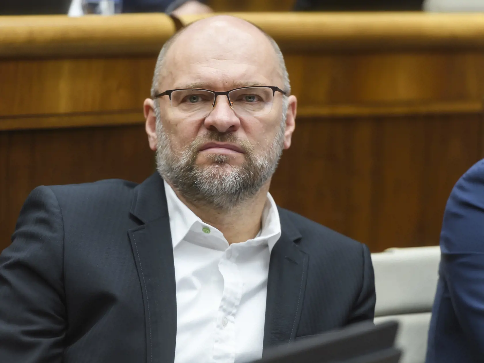 Na snímke poslanec NRSR Richard Sulík (SaS)  počas 3. chôdze NRSR k Programovému vyhláseniu vlády (PVV) SR v Bratislave 14. novembra 2023.
