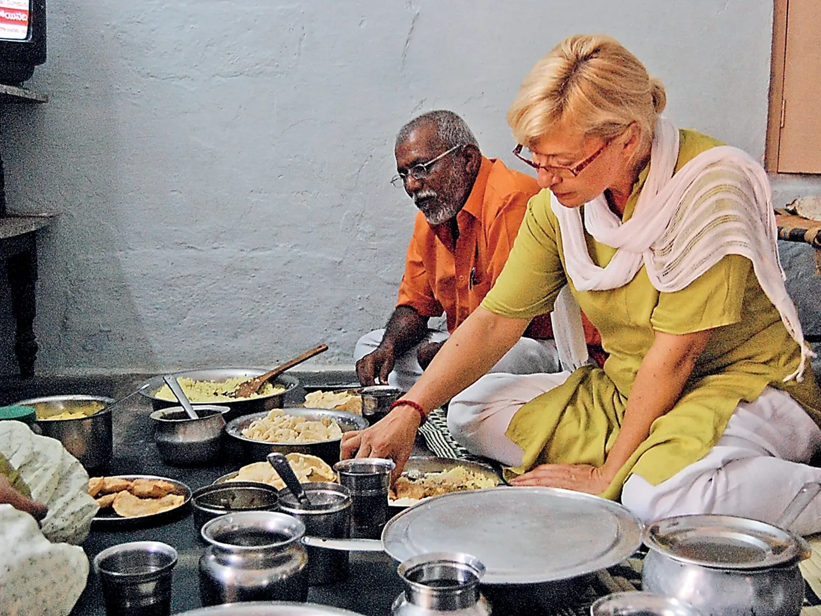 Herečka Jana Paulová, India, obed na indický spôsob