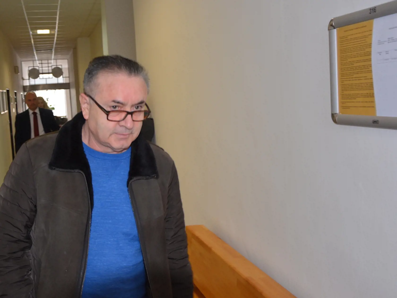 Diego Roda (63) na humenskom súde. 