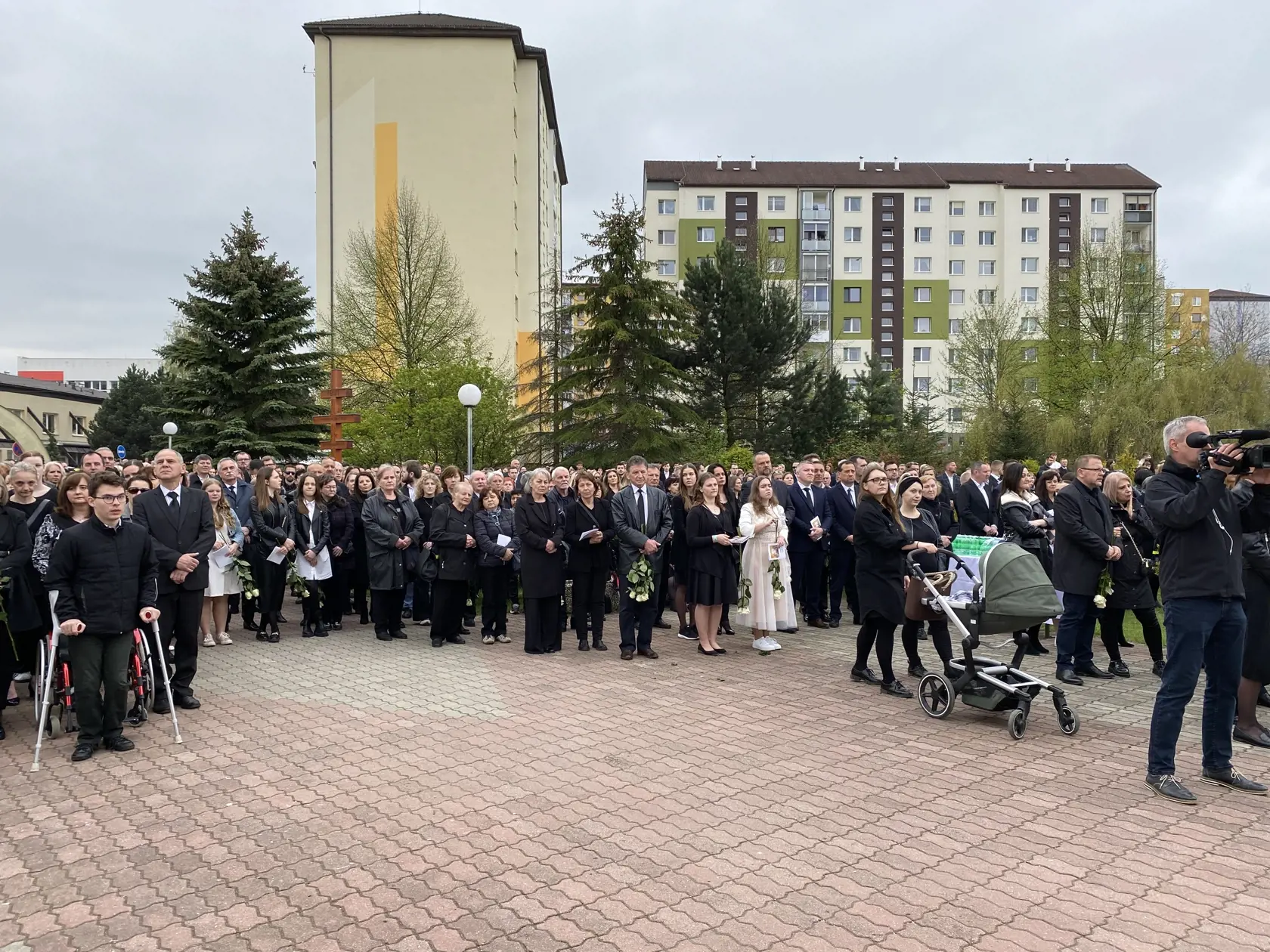 Pohreb troch obetí tragickej havárie pri Spišskej Kapitule v sobotu 6. 4. 2024.