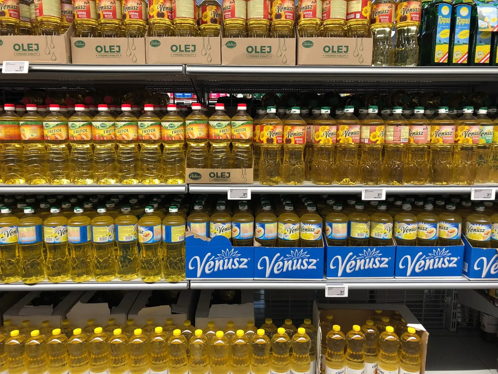 Ceny potravín na Slovensku v predajni Billa.