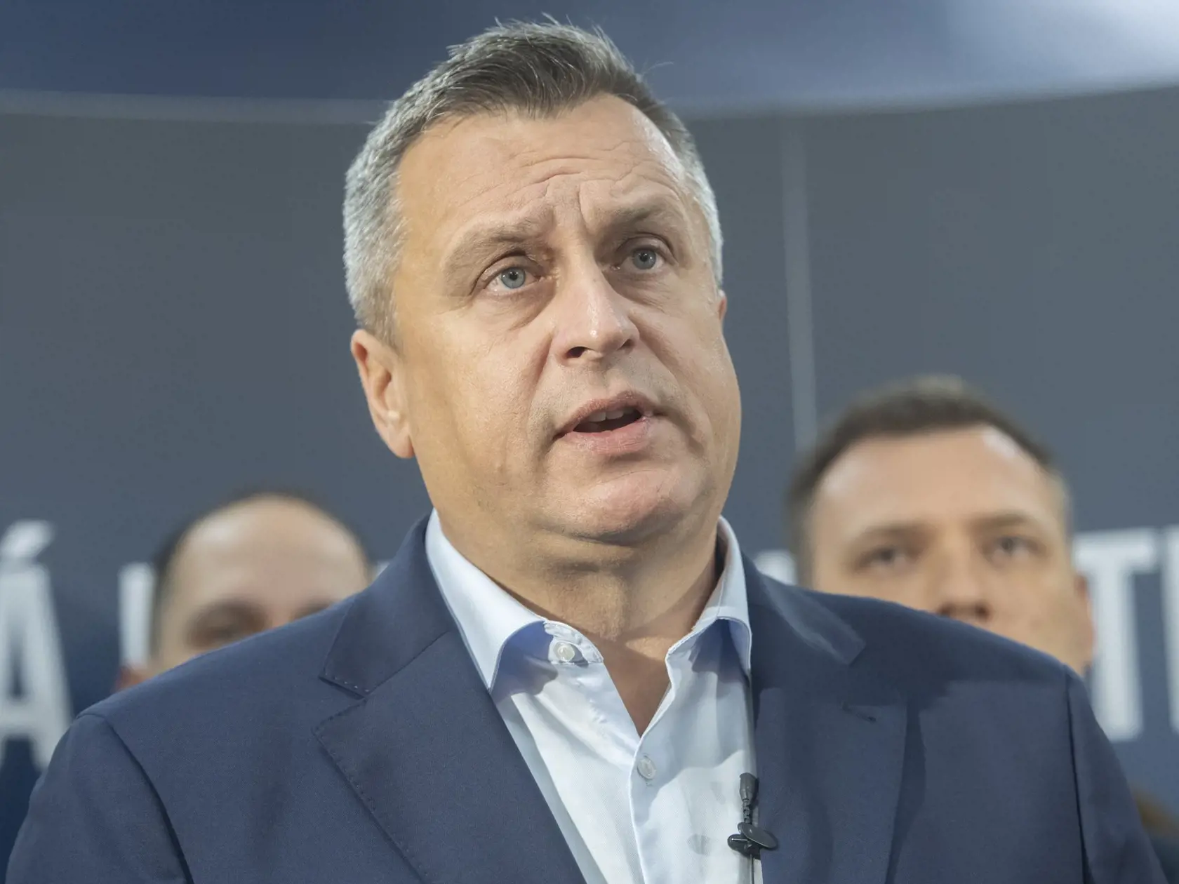 Na snímke predseda SNS Andrej Danko počas tlačovej konferencie 24. októbra 2023 v Bratislave. Rudolf Huliak nebude kandidátom SNS na post ministra životného prostredia. Strana nominuje miesto neho Tomáša Tarabu.