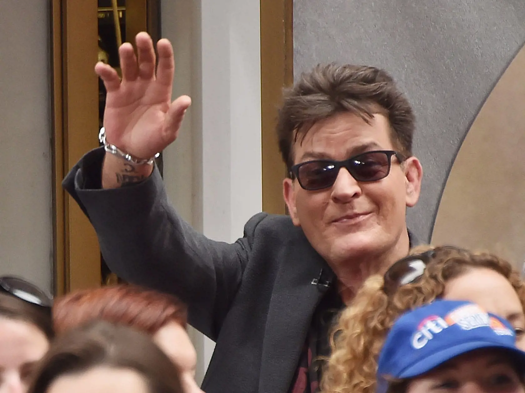 NEW YORK, NY - JUNE 21:  Actor Charlie Sheen attends Meghan Trainor's performance on NBC's "Today" at Rockefeller Plaza on June 21, 2016 in New York City.  (Photo by Mike Coppola/Getty Images)