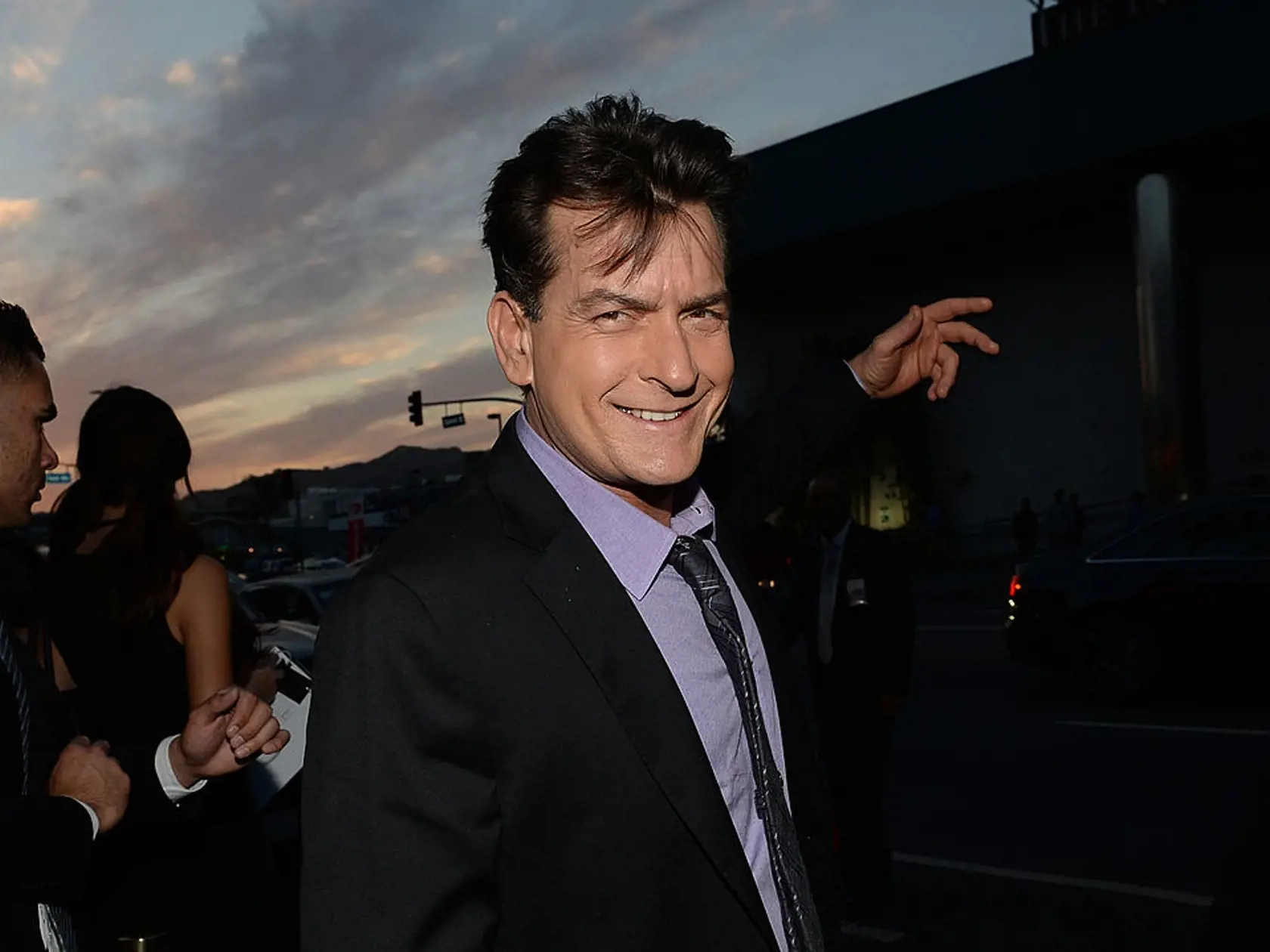 HOLLYWOOD, CA - APRIL 11:  Actor Charlie Sheen arrives for the premiere of Dimension Films' "Scary Movie 5" at ArcLight Cinemas Cinerama Dome on April 11, 2013 in Hollywood, California.  (Photo by Michael Buckner/Getty Images)