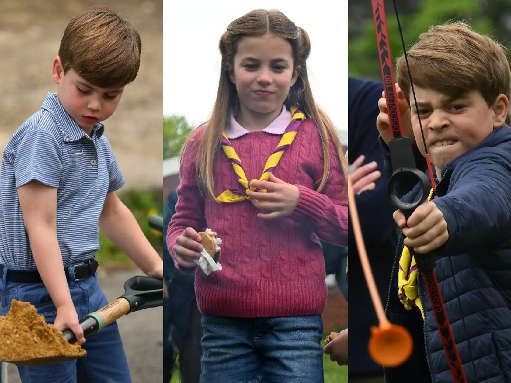 Kráľovské deti: Princ Louis, princezná Charlotte, princ George