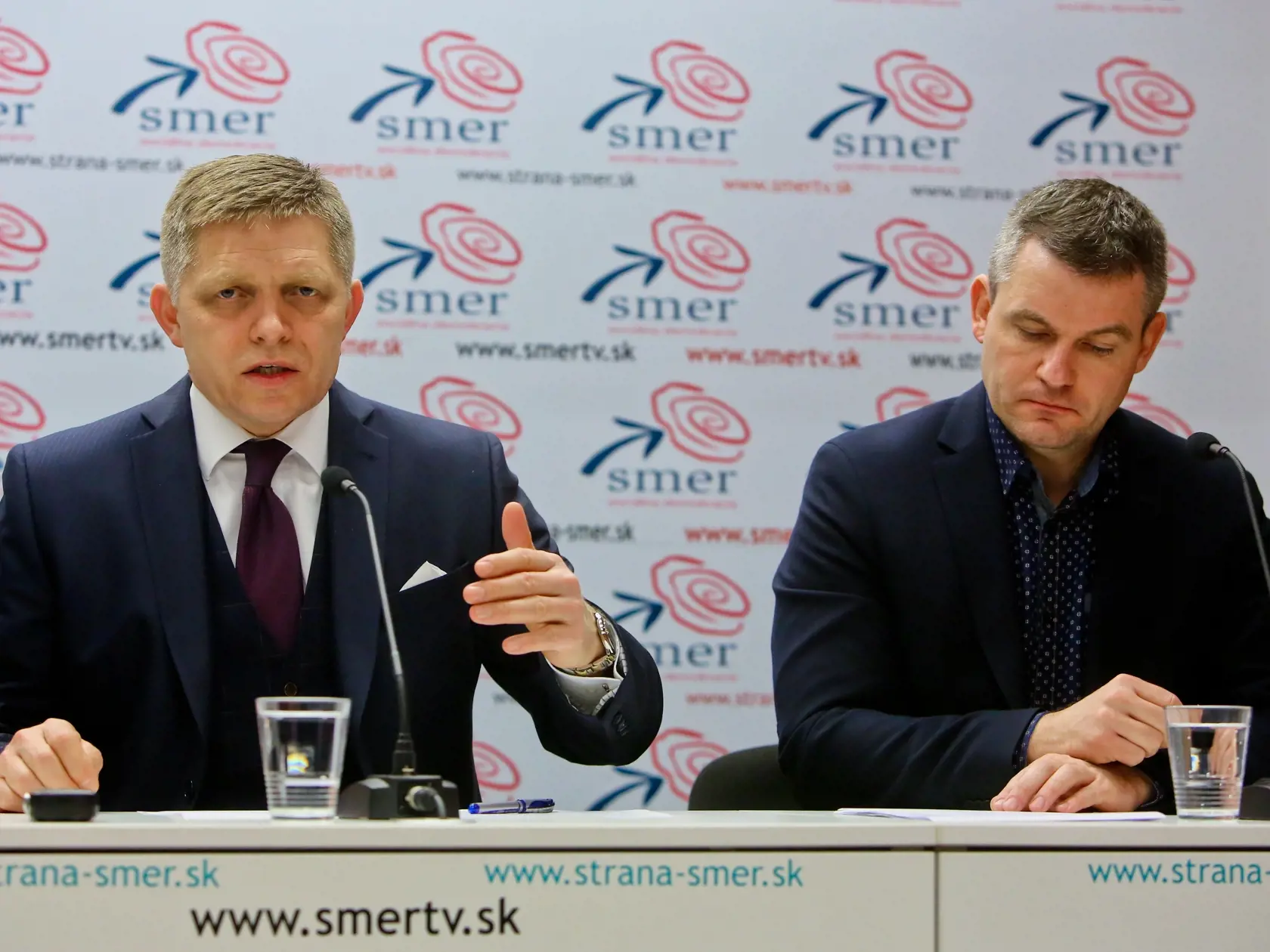 Robert Fico a Peter Pellegrini v čase, kedy boli ešte obaja v strane Smer.