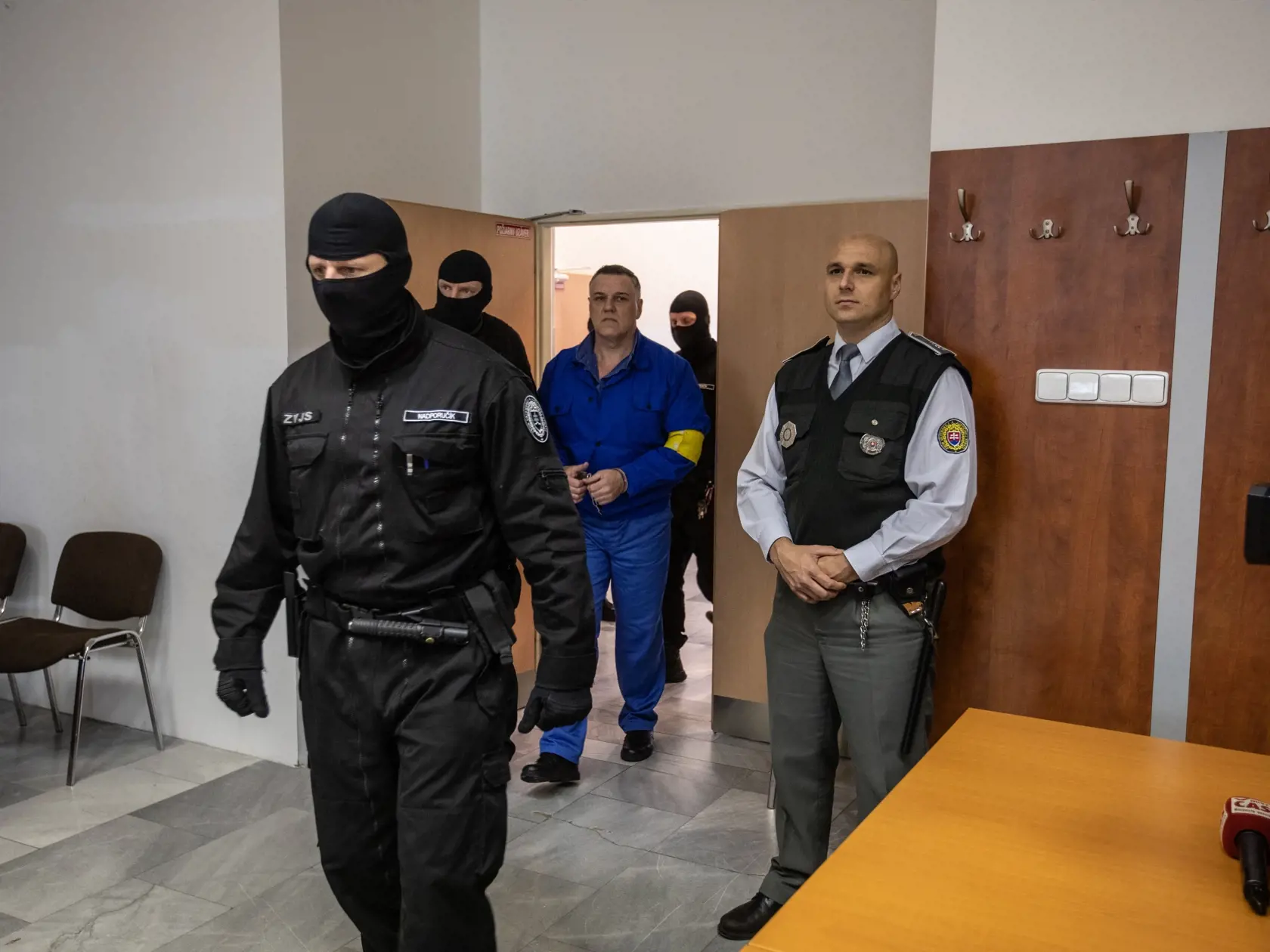 Súdne pojednávanie v Justičnom paláci s Pavlom Ruskom, Mikulášom Černákom, Róbertom Lališom a Milošom Kaštanom vo veci objenávky vraždy Silvie Volzovej