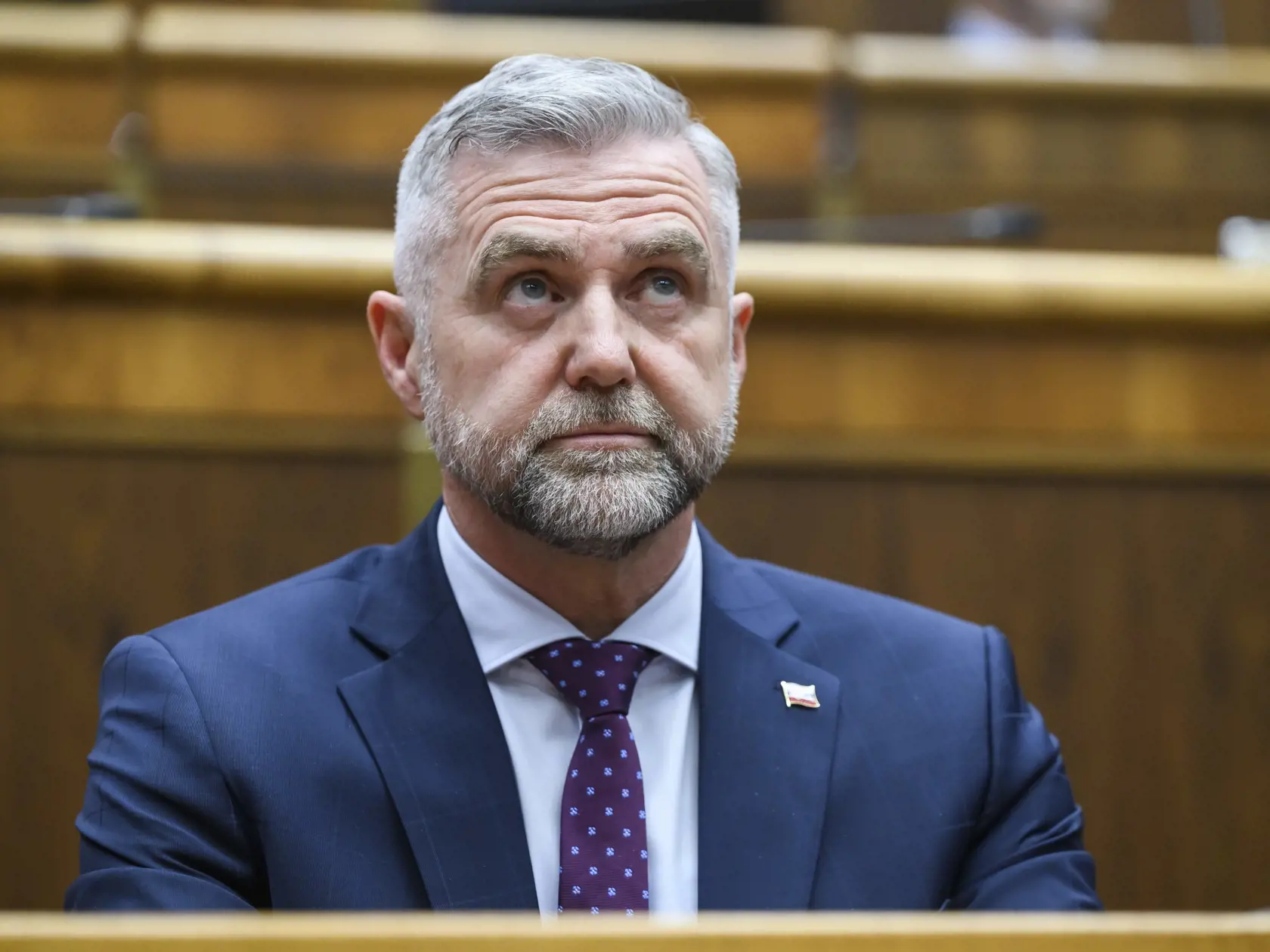 Na snímke poslanec Národnej rady (NR) SR Tibor Gašpar (SMER-SD) počas 9. schôdze Národnej rady SR v Bratislave 8. februára 2024.