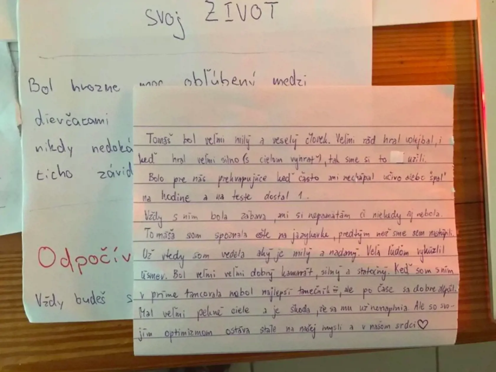 Spolužiaci a učitelia zo žilinského gymnázia si uctili Tomášovu pamiatku.