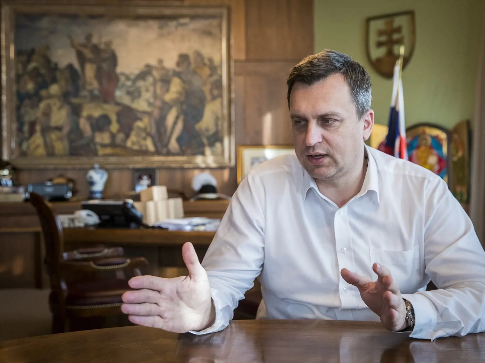 Na snimke predseda Narodnej rady Slovenskej republiky a predseda Slovenskej narodnej strany Andrej Danko.