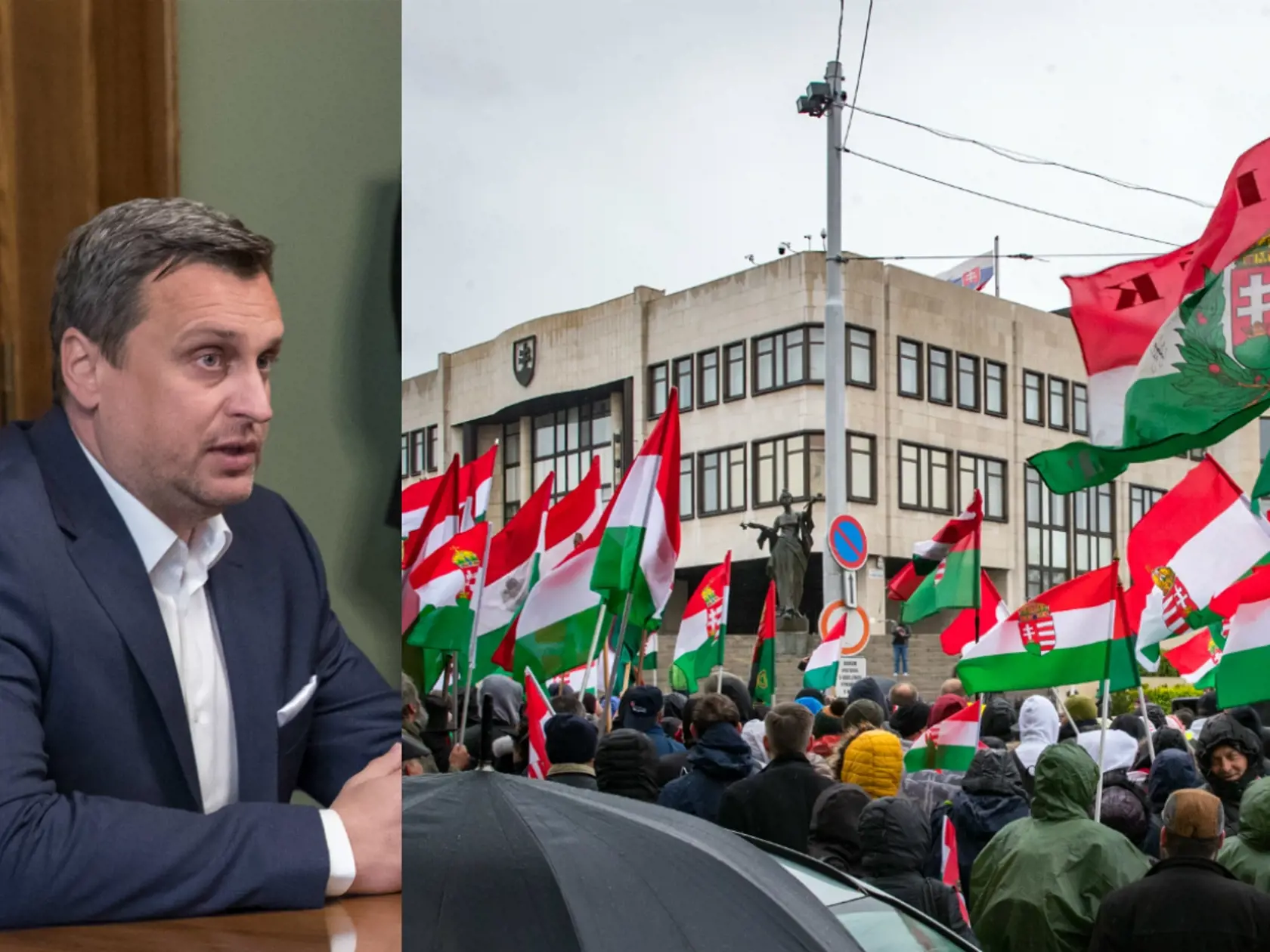 Andrej Danko prijal demonštrantov.