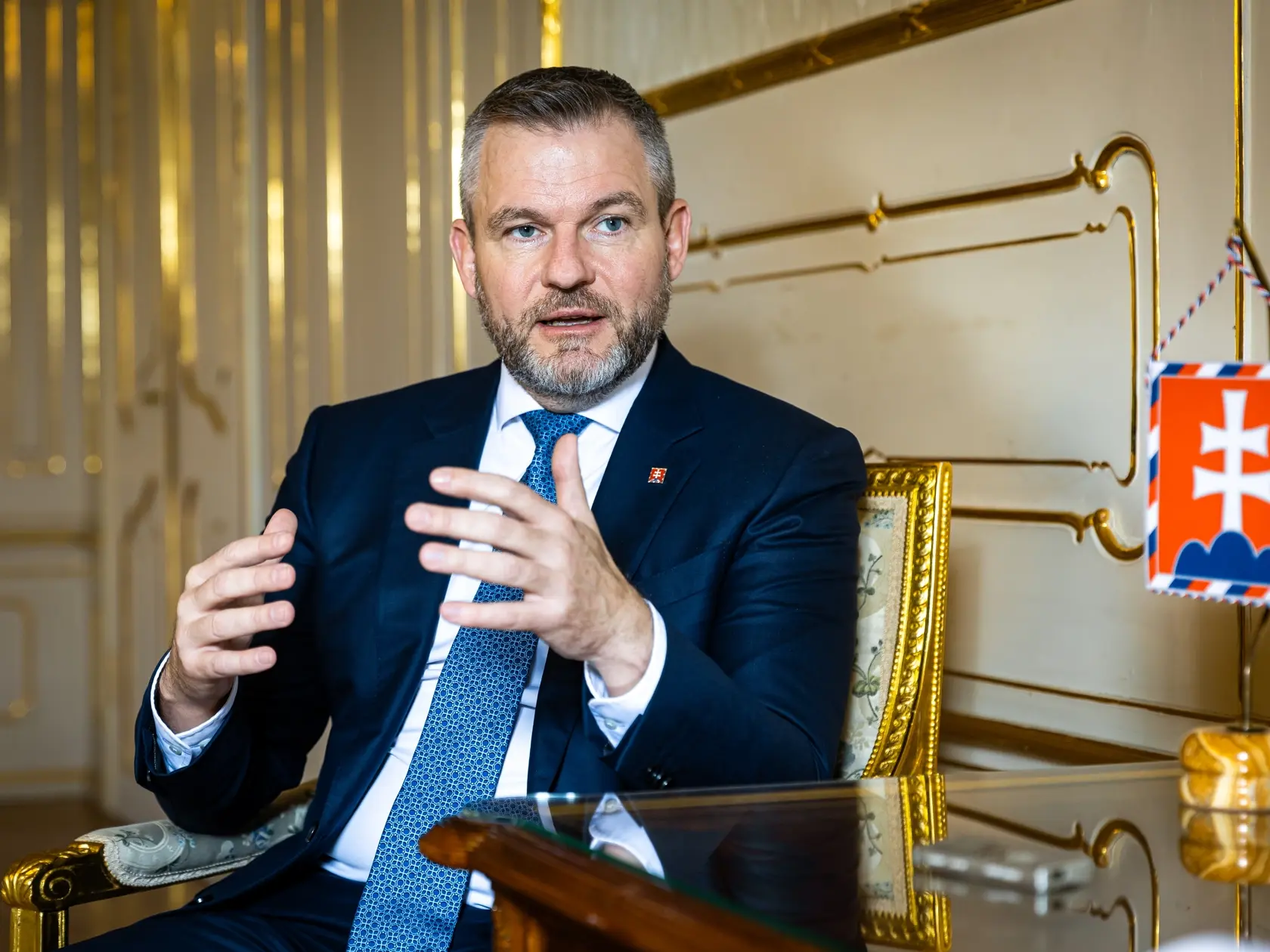 Prezident Slovenskej republiky Peter Pellegrini v Bratislave. 
