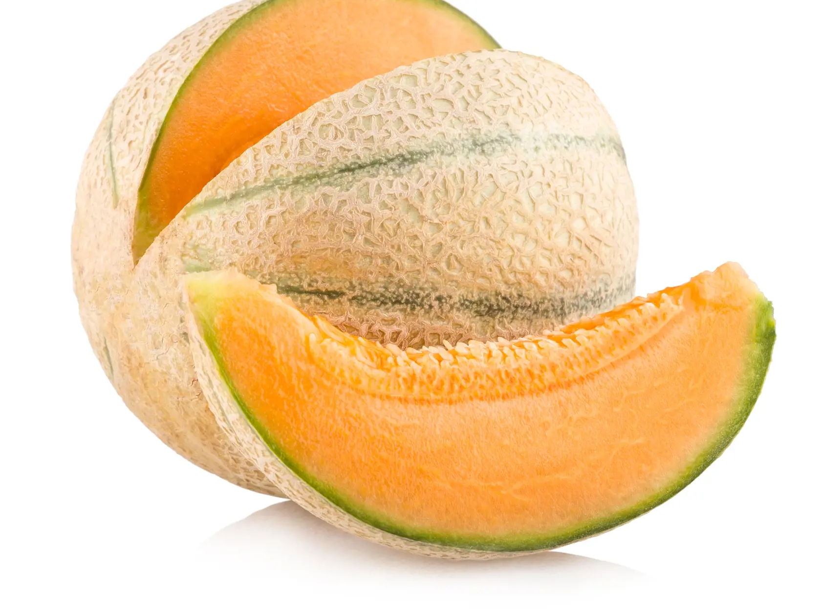 Cantaloupe,Melon,Isolated,On,White,Background