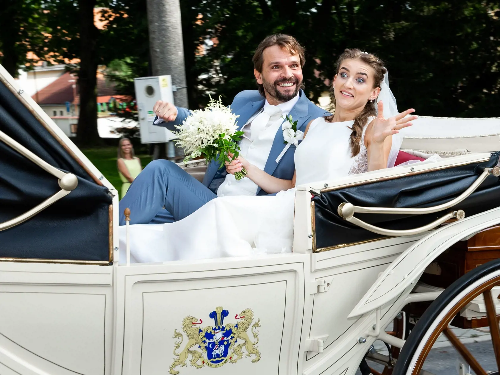 Luxusná svadba Jána Ďurovčíka a Barbory Hlinkovej.