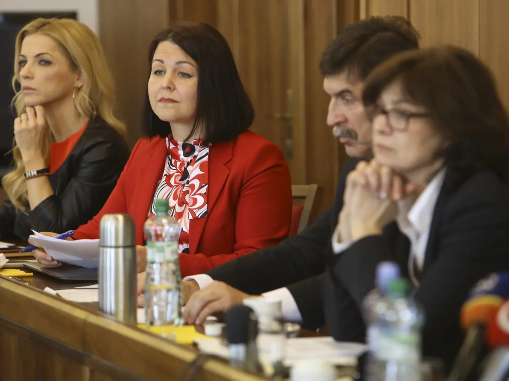 Vybor NR SR pre ludske prava a narodnostne mensiny
 Prerokovanie postupu statnyyh uradnikov pri odoberaníidietata a moznosti systemovej napravy pri tychto ukonoch . Pozvani ministerka spravodlivosti SR Lucia Zitnanska, minister prace, socialnych vecíia rodiny SR Ján Richter
Na obr. Erika Jurinova