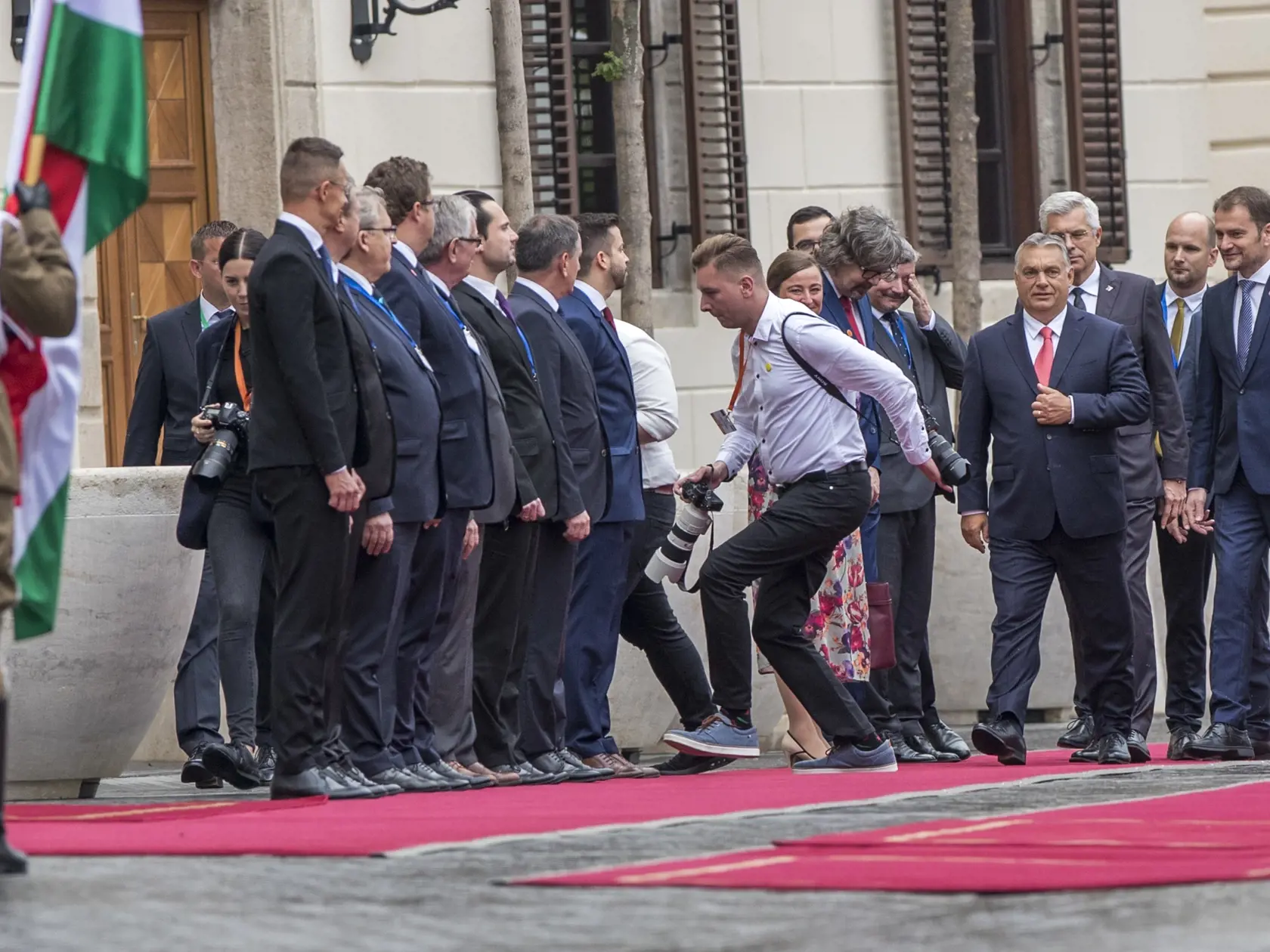 na snimke  - Viktor Orbán predseda vlády Maďarska a Igor Matovič predseda vlady SR  na stretnutí v BUDAPEŠŤI