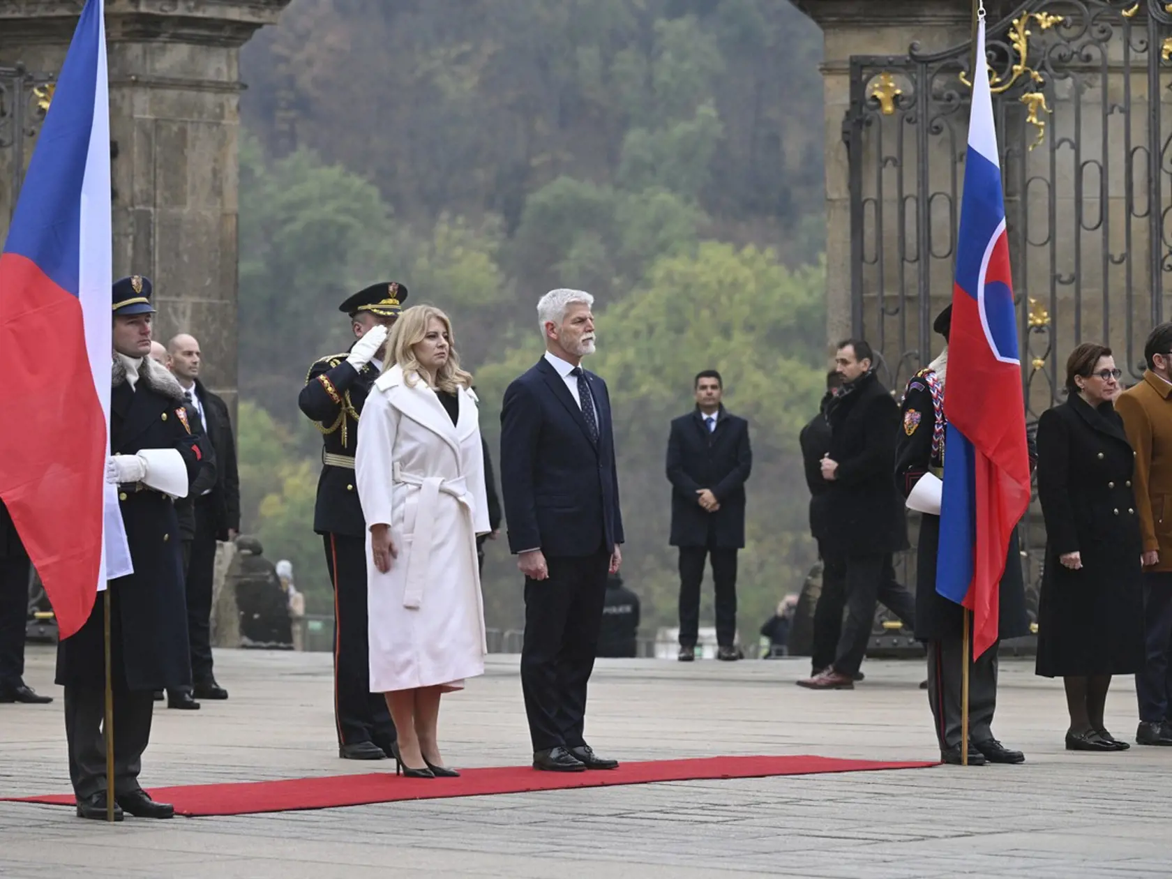 Samit krajín V4 na Pražskom hrade.