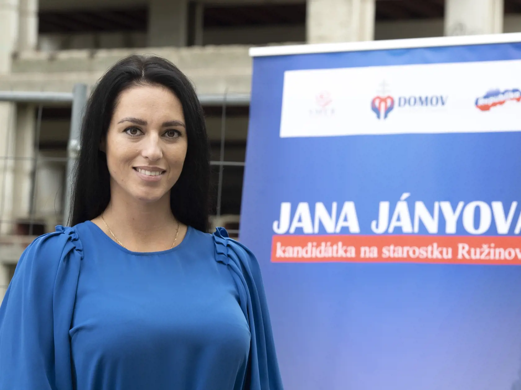 Na snímke kandidátka na post starostky mestskej časti Bratislava-Ružinov Jana Jányová oznámila svoju kandidatúru v jesenných komunálnych voľbách počas tlačovej konferencie 31. augusta 2022 v Bratislave. FOTO TASR - Pavel Neubauer