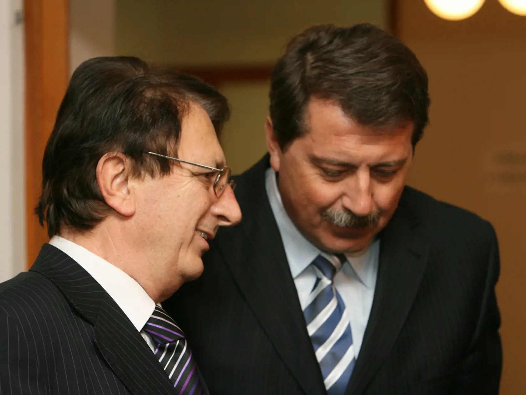 Koaličná rada, sídlo SNS, 15. január 2008; Milan Urbáni, HZDS.; Pavol Paška Smer. (archív)
