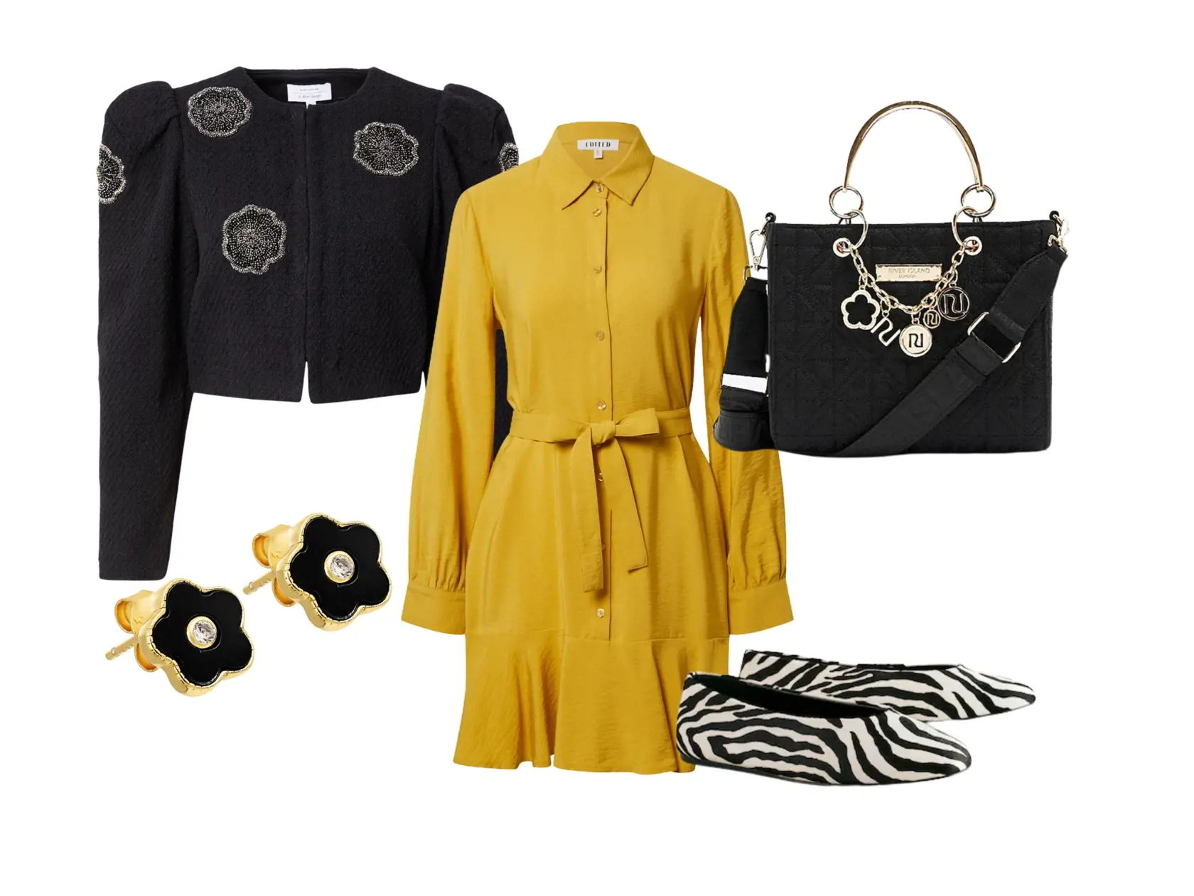 Blejzer: &other Stories
Šaty: Edited
Náušnice: Bijou Brigitte
Kabelka: River Island
Baleríny: Next