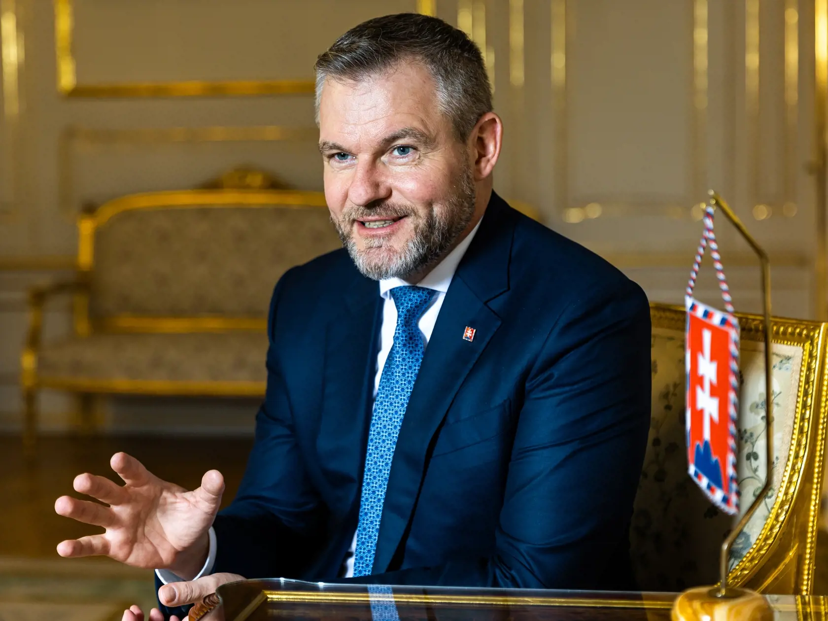 Prezident Slovenskej republiky Peter Pellegrini v Bratislave. 