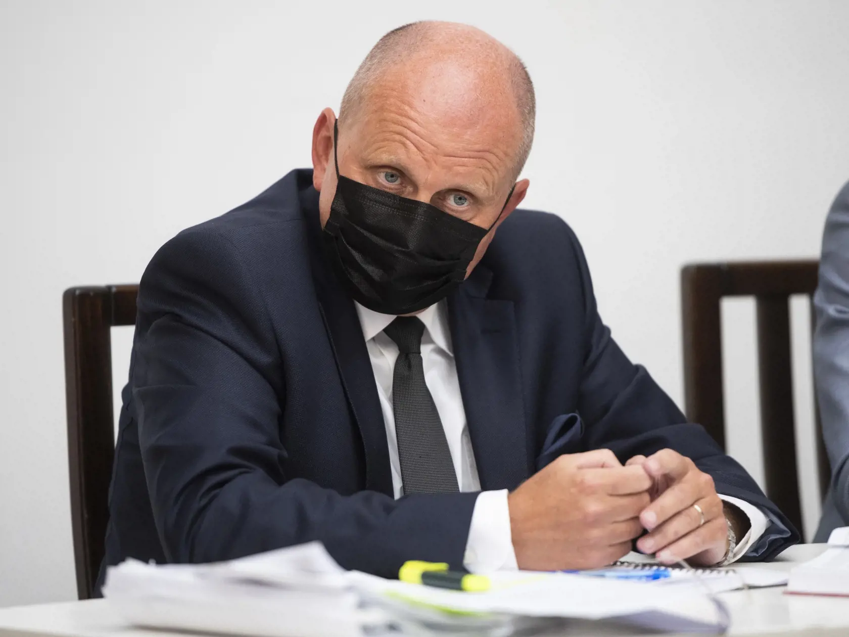Na snímke právny zástupca poškodenej Zlatice Kušnírovej Roman Kvasnica počas verejného zasadnutia na Najvyššom súde SR v kauze vraždy Jána Kuciaka a jeho snúbenice Martiny Kušnírovej v Bratislave 15. júna 2021. FOTO TASR - Jaroslav Novák