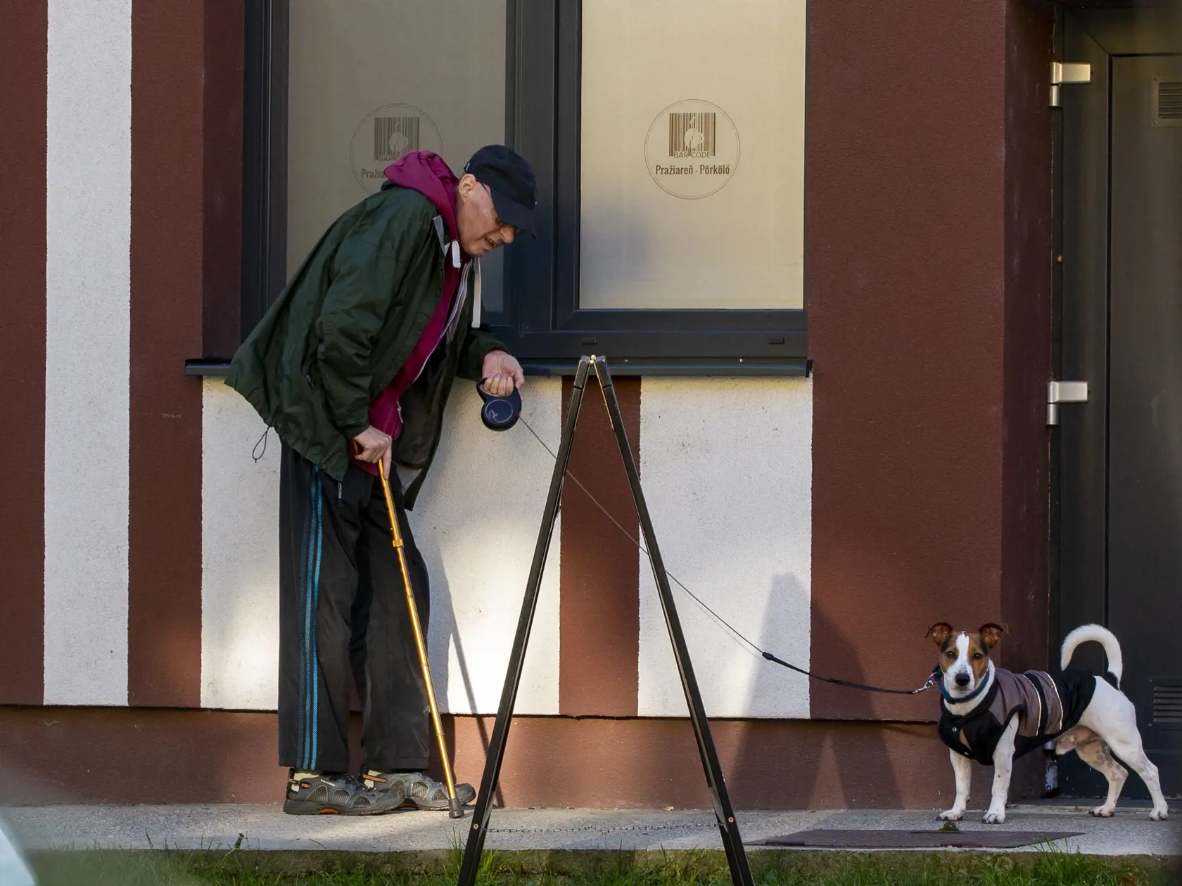 Niekoľkokrát sa zastavil a opierajúc o paličku a okennú parapetu akoby lapal po dychu.