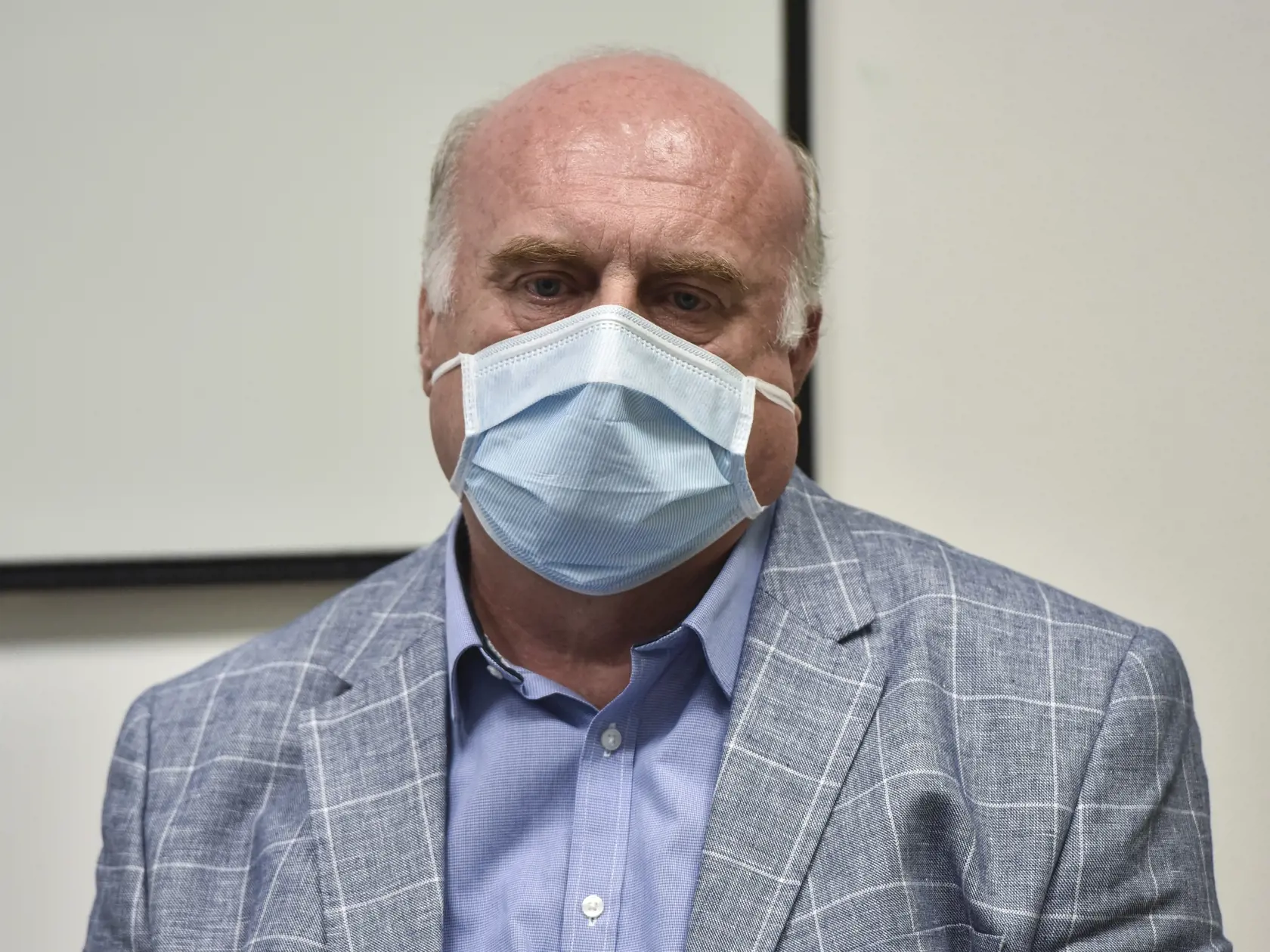 Na snímke člen rady Slovenskej lekárskej komory (SLK) Jaroslav Šimo počas tlačovej konferencie Slovenskej lekárskej komory 19. októbra 2020 v Bratislave. FOTO TASR - Pavol Zachar