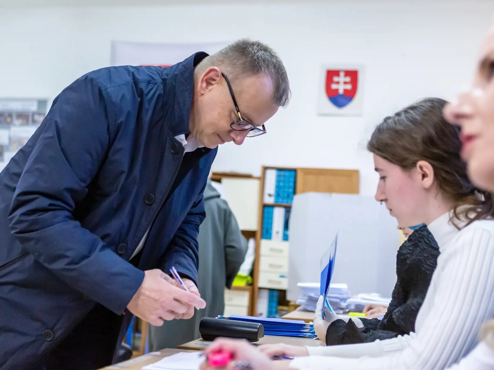 Spojené komunálne a župné voľby 2022. Na snímke je predseda NRSR Boris Kollár. 