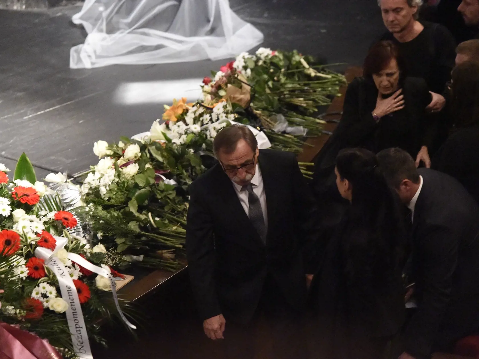 Pavel Zedníček na pohrebe synovca Jakuba.