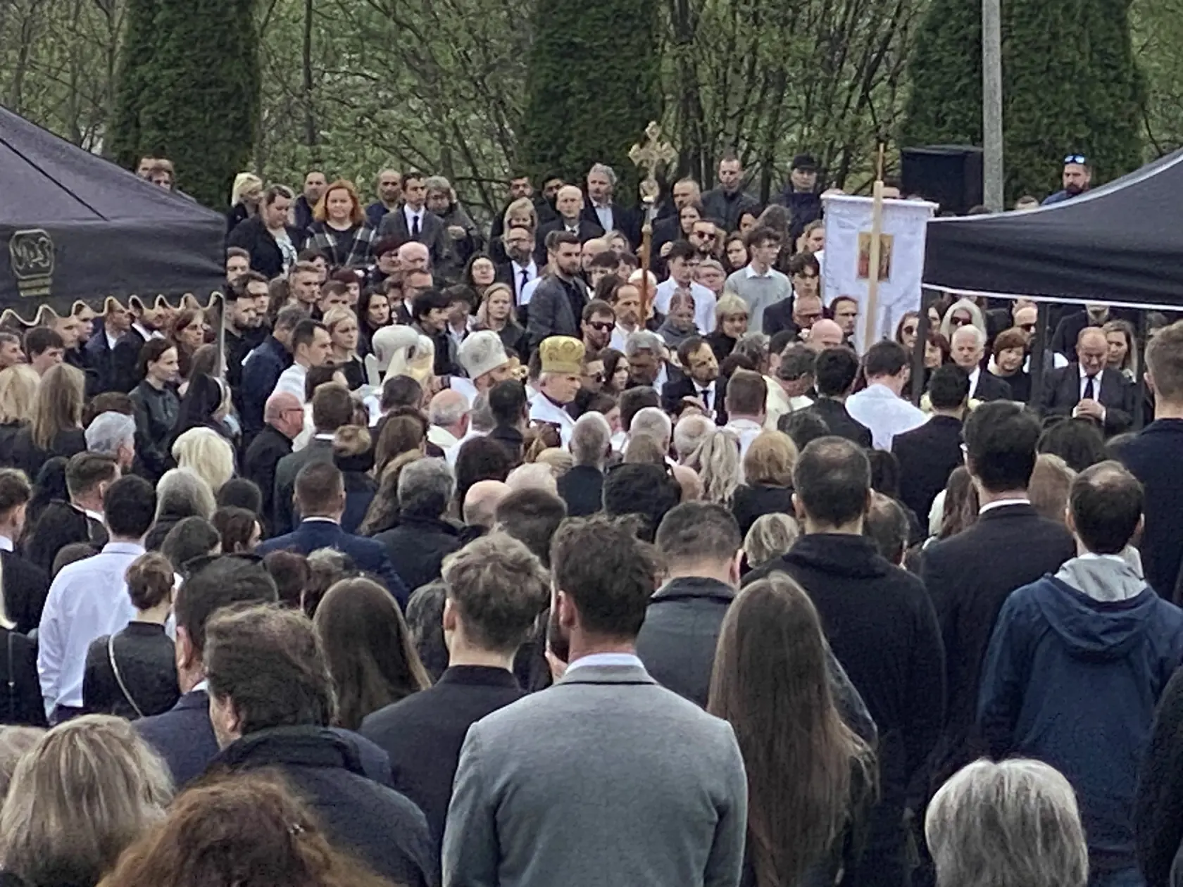 Pohreb troch obetí tragickej havárie pri Spišskej Kapitule v sobotu 6. 4. 2024.