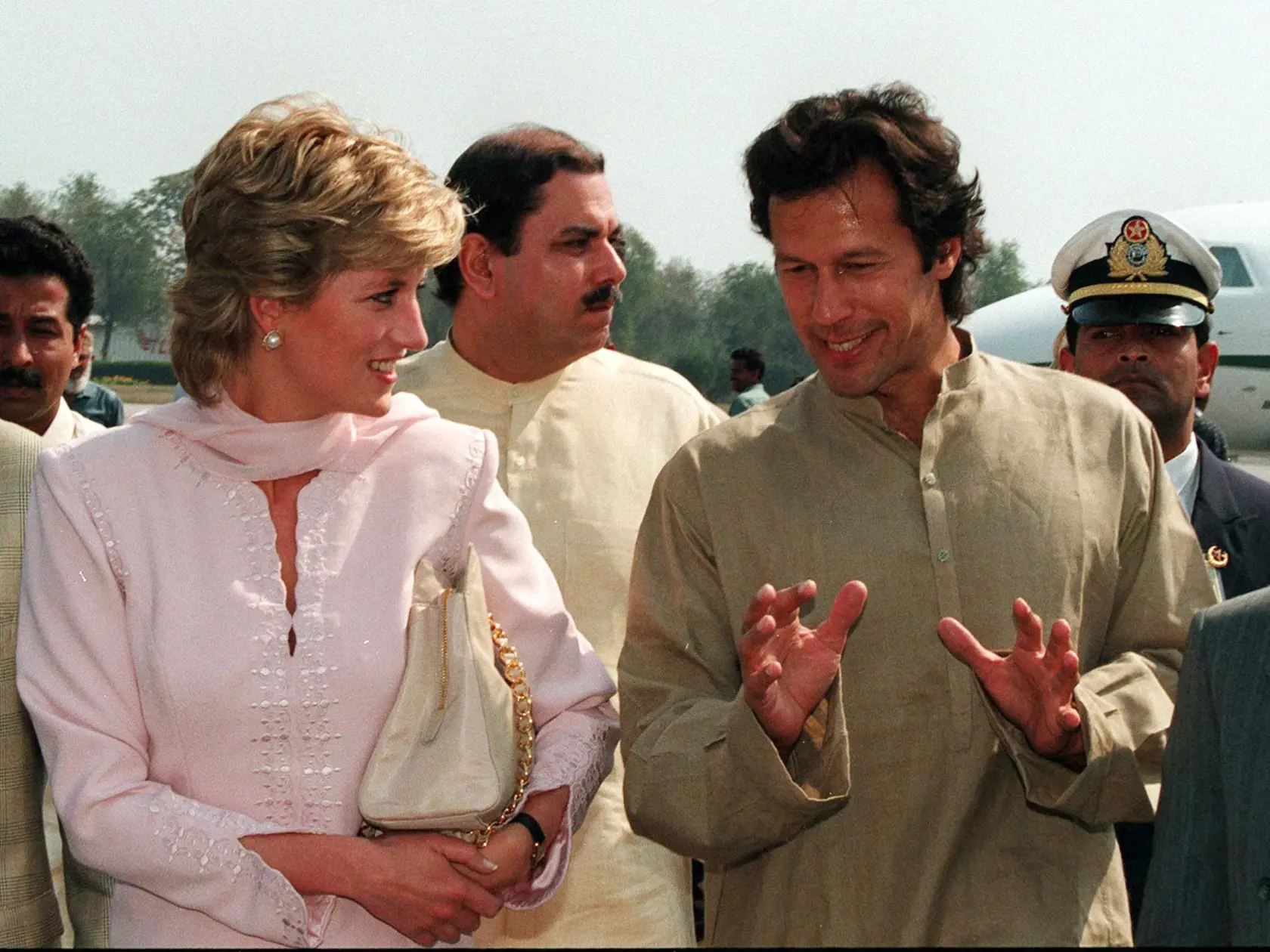Princezná Diana a pakistanský premiér Imran Khan.