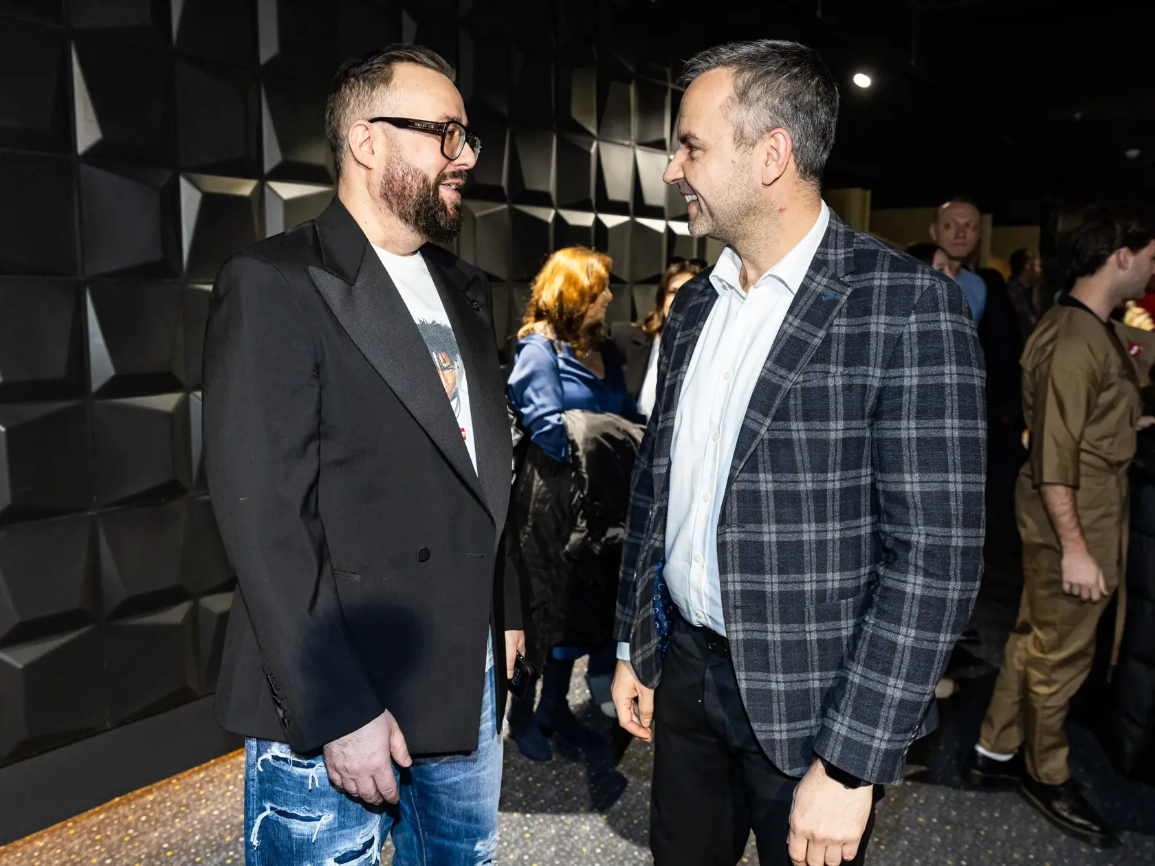 Premiéra denného televízneho seriálu “SĽUB” v Bratislave. Na snímke Michal Borec a Peter Gažík.