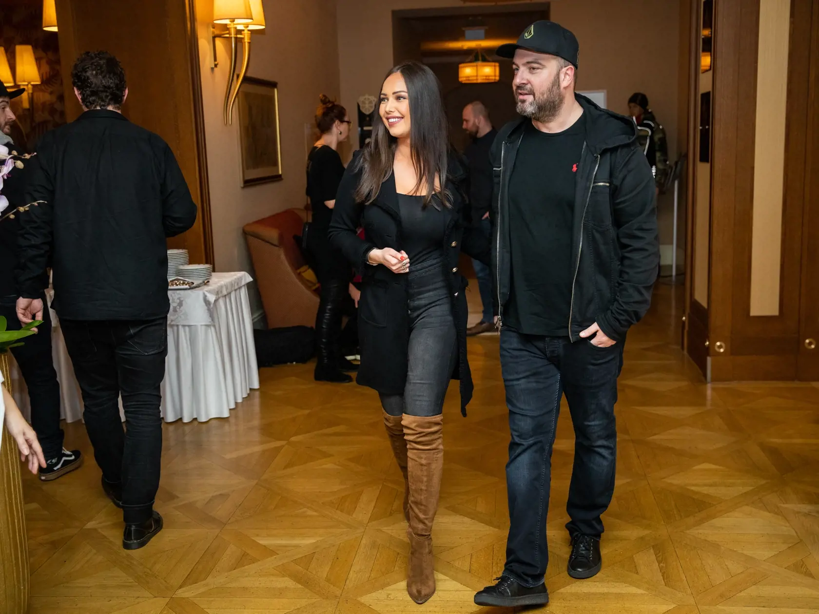Premiéra slovenskej romantickej komédie "Príliš osobná známosť" v jednom z hotelov vo Vysokých Tatrách spojená s koncertom kapely IMT Smile. Na snímke Denisa Verná a Ivan Tásler. 