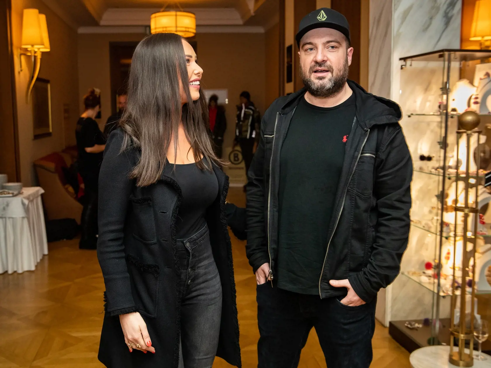 Premiéra slovenskej romantickej komédie "Príliš osobná známosť" v jednom z hotelov vo Vysokých Tatrách spojená s koncertom kapely IMT Smile. Na snímke Denisa Verná a Ivan Tásler. 
