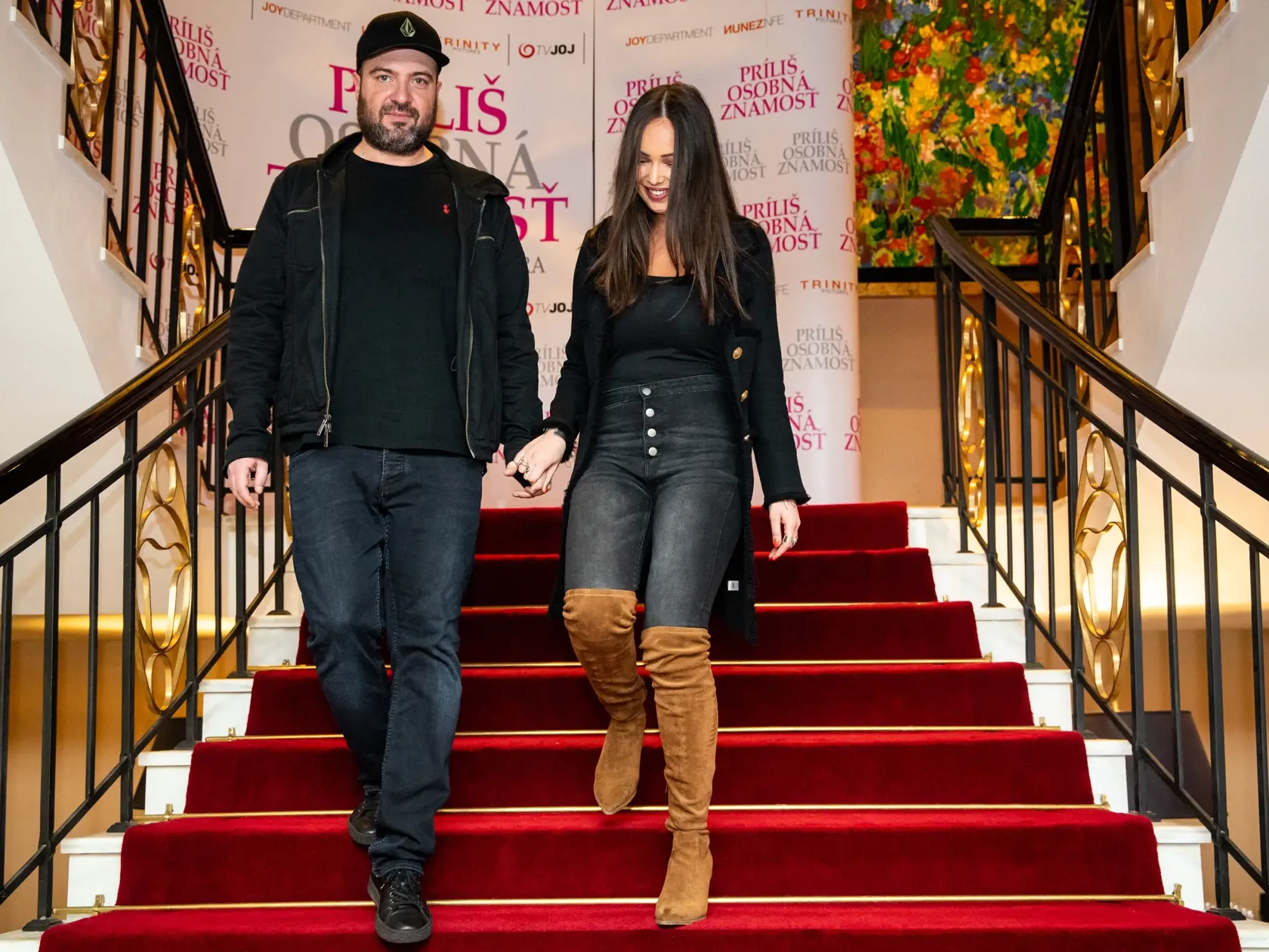 Premiéra slovenskej romantickej komédie "Príliš osobná známosť" v jednom z hotelov vo Vysokých Tatrách spojená s koncertom kapely IMT Smile. Na snímke Denisa Verná a Ivan Tásler. 